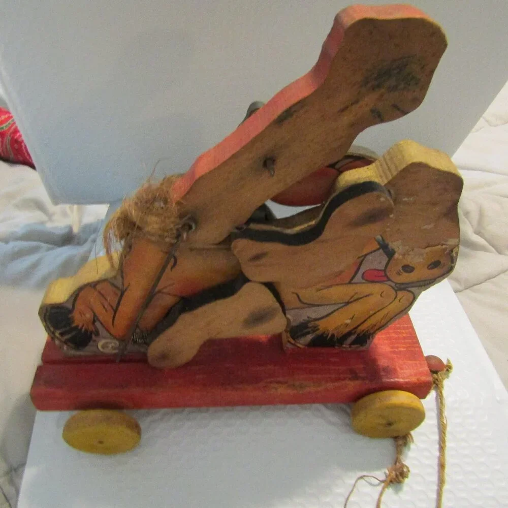 Antique Original 1929 FISHER PRICE POPEYE RIDING HORSE TOY #705 Pull String